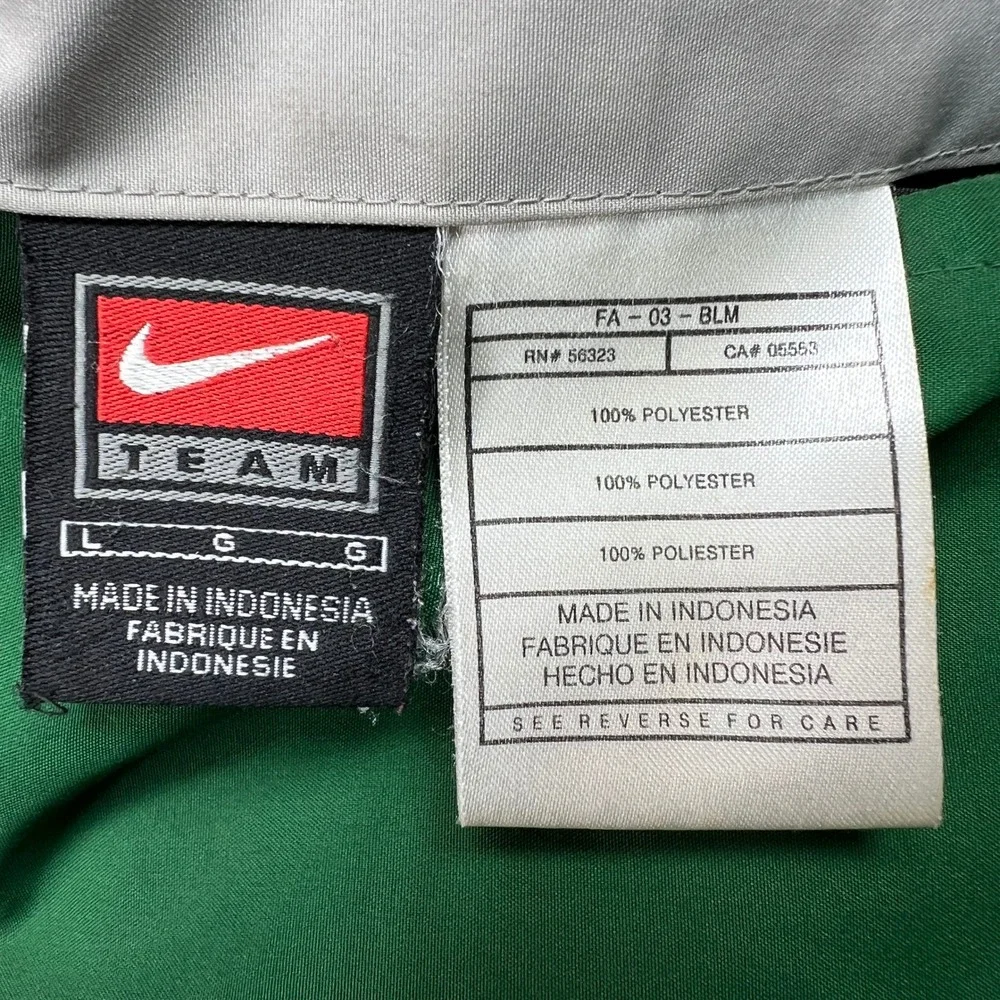 Vintage Y2K Nike Michigan State Spartans Jacket Reversible Puffer Coat Men Large